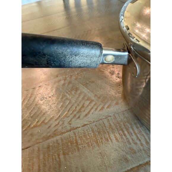 Vtg 1801 Revere Ware 2 Qt Stainless Steel Bottom Sauce Pan Pot W/ Lid Clinton IL - Picture 7 of 8